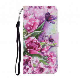 Samsung Galaxy A72 4G / A72 5G Case Butterflies e Tulipas