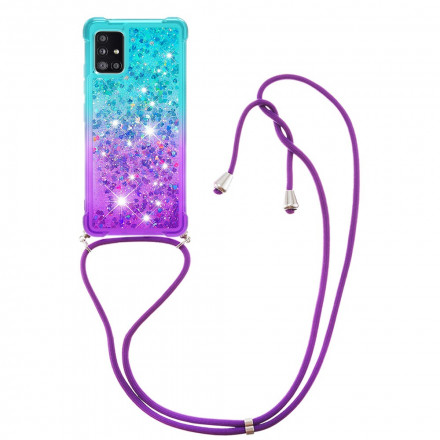 Samsung Galaxy A71 5G Silicone Glitter & String Case