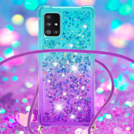 Samsung Galaxy A71 5G Silicone Glitter & String Case
