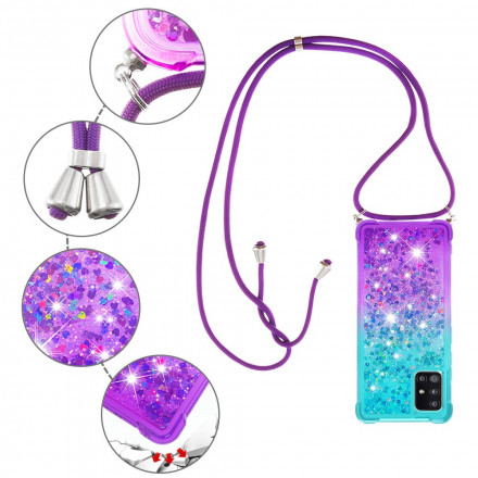 Samsung Galaxy A71 5G Silicone Glitter & String Case