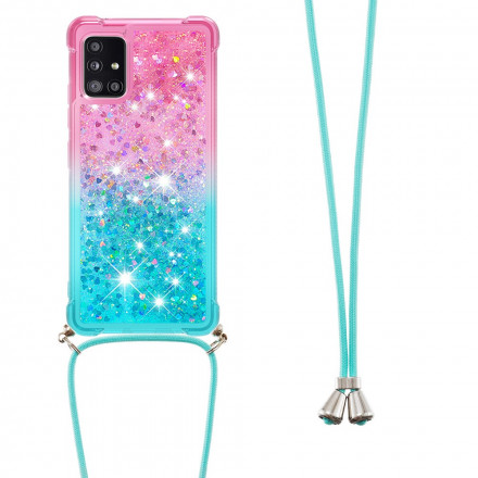 Samsung Galaxy A71 5G Silicone Glitter & String Case