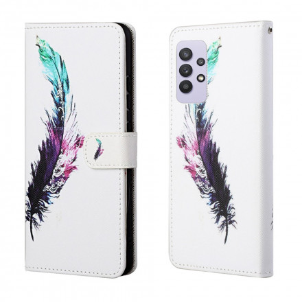 Samsung Galaxy A32 4G Capa de alça de penas