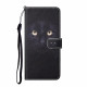 Samsung Galaxy A32 4G Capa de olhos de gato preto com cinta