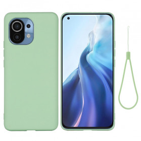 Xiaomi Mi 11 Capa de Silicone Líquido com Cordão