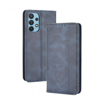 Capa Flip Capa Samsung Galaxy A32 4G Efeito Couro Vintage Elegante