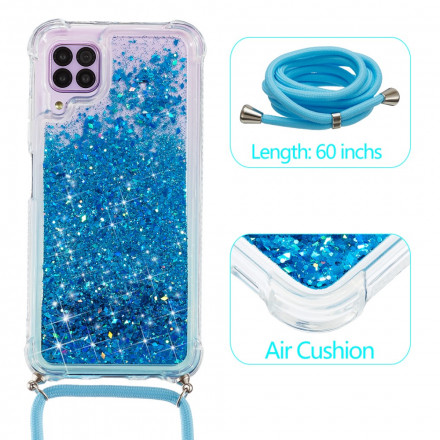 Samsung Galaxy A12 Glitter Case com Lanyard