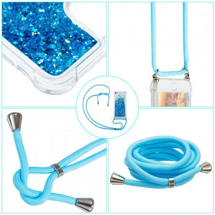 Samsung Galaxy A12 Glitter Case com Lanyard Samsung Galaxy A12 Glitter Case com Lanyard