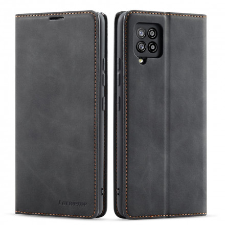 Capa Flip Cover Samsung Galaxy A12 Efeito Couro FORWENW