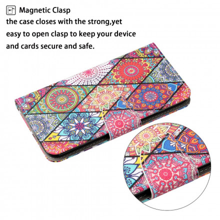 Capa Samsung Galaxy A12 Patchwork com CordÃ£o