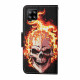 Samsung Galaxy A12 Case Fire Death Head with Strap