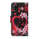 Samsung Galaxy A12 Case Flowers and Hearts with Strap