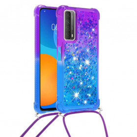 Huawei P Smart 2021 Silicone Glitter & Cord Case