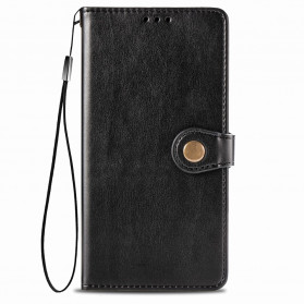 Capa em pele Huawei P smart 2021 com fecho Vintage