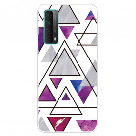 Triângulos de capa de mármore Huawei P Smart 2021