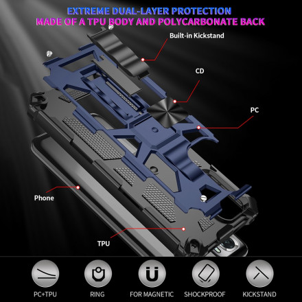 Xiaomi Redmi Note 10 / Nota 10s Capa Destacável com Suporte Removível Xiaomi Redmi Note 10 / Nota 10s Capa Destacável com Suporte Removível