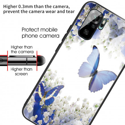 Xiaomi Redmi Note 10 / Nota 10s Design da capa de vidro temperado Butterfly