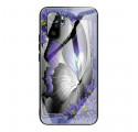 Xiaomi Redmi Note 10 Capa de vidro temperado Butterfly Purpura