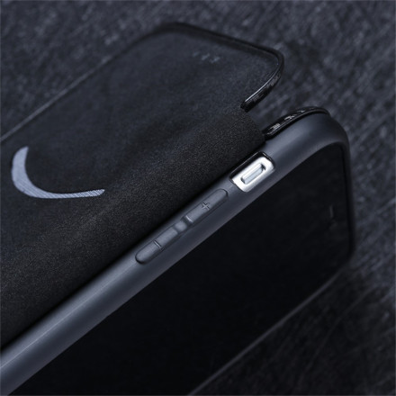 Capa Flip Xiaomi Redmi Note 10 / Nota 10s Fibra de Carbono com Suporte de Anel