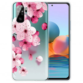 Xiaomi Redmi Note 10 / Nota 10s Capa Pequenas Flores Rosa