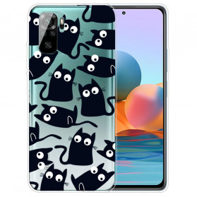 Xiaomi Redmi Note 10 / Nota 10s Capa Gatos Pretos Múltiplos