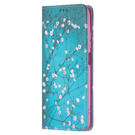 Capa Flip Xiaomi Redmi Note 10 / Nota 10s Ramos floridos
