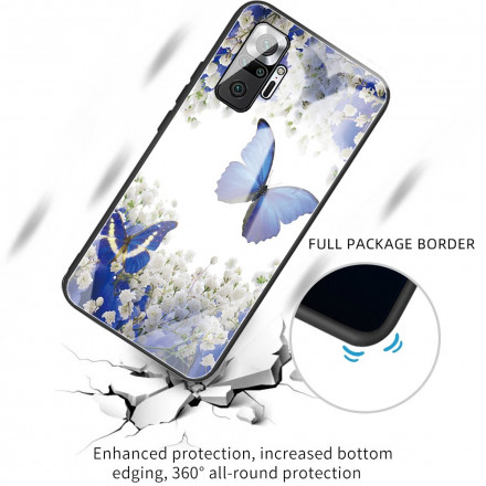 Xiaomi Redmi Note 10 Pro Toughened Glass Case Butterflies Design