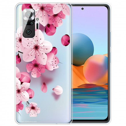 Xiaomi Redmi Note 10 Pro Case Flores Pequenas Cor-de-Rosa