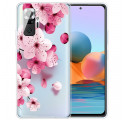 Xiaomi Redmi Note 10 Pro Case Flores Pequenas Cor-de-Rosa