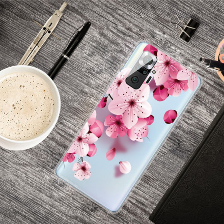 Xiaomi Redmi Note 10 Pro Case Flores Pequenas Cor-de-Rosa