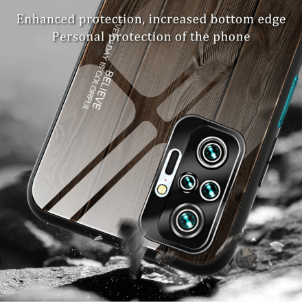 Xiaomi Redmi Note 10 Pro Case Design Vidro Temperado Madeira