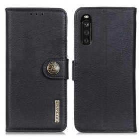 Capa de couro Sony Xperia 10 III KHAZNEH