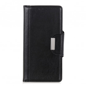 Sony Xperia 10 III Fecho de Elegância de Capa de Couro Faux