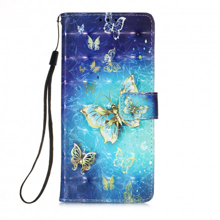 Capa Poco M3 Gold Butterfly