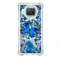 Xiaomi Mi 10T Lite 5G / Redmi Note 9 Pro 5G Case Blue Butterflies Glitter