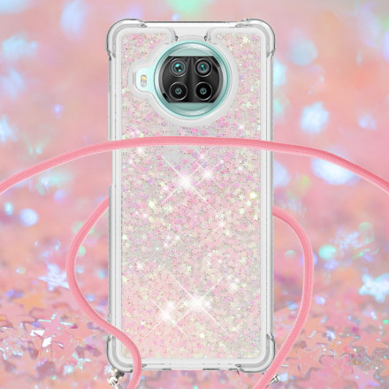 Xiaomi Mi 10T Lite 5G / Redmi Note 9 Pro 5G Glitter Case com Lanyard