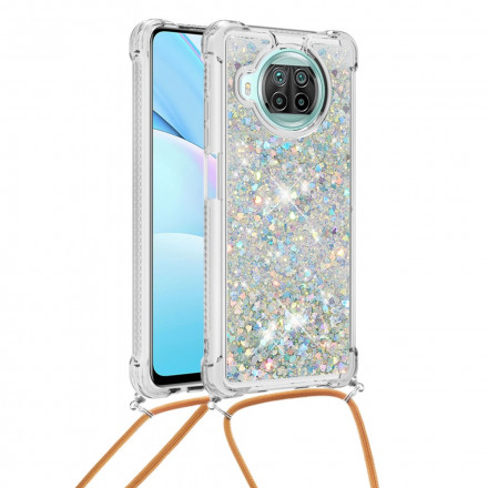 Xiaomi Mi 10T Lite 5G / Redmi Note 9 Pro 5G Glitter Case com Lanyard