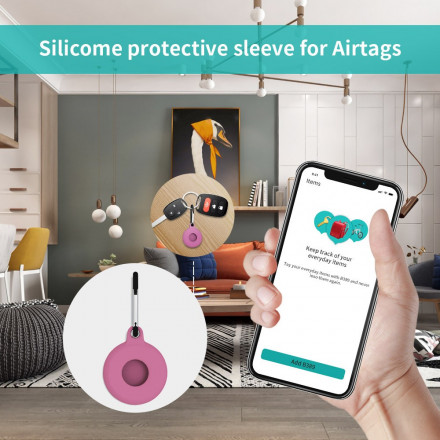AirTag PelÃ­cula pelÃ­cula pelÃ­cula protectoraaa com mosquetão flexível em silicone