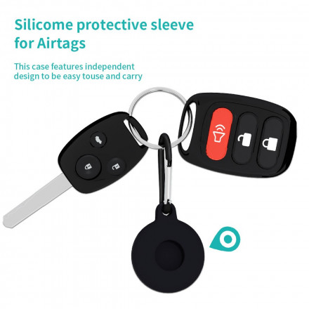 AirTag PelÃ­cula pelÃ­cula pelÃ­cula protectoraaa com mosquetão flexível em silicone