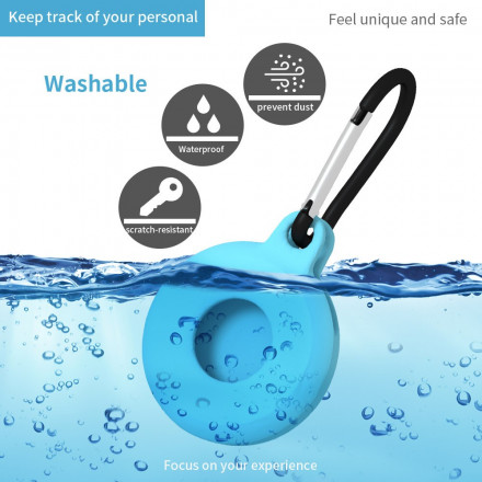 AirTag PelÃ­cula pelÃ­cula pelÃ­cula protectoraaa com mosquetão flexível em silicone