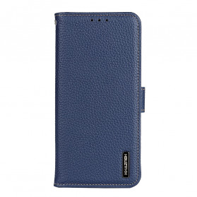 Capa de couro Samsung Galaxy A51 Litchi KHAZNEH