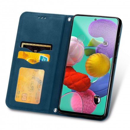 Capa Flip Cover Samsung Galaxy A51 5G Leatherette Vintage Capa Flip Cover Samsung Galaxy A51 5G Leatherette Vintage