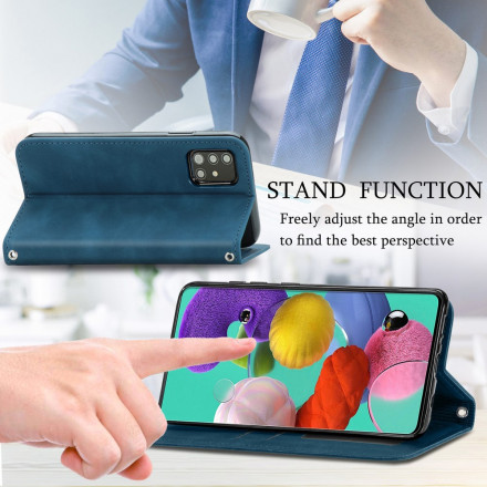 Capa Flip Cover Samsung Galaxy A51 5G Leatherette Vintage Capa Flip Cover Samsung Galaxy A51 5G Leatherette Vintage