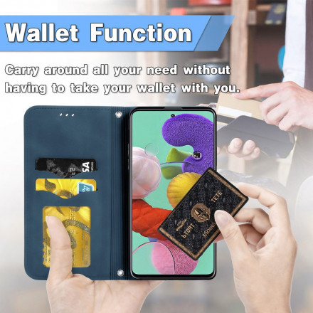 Capa Flip Cover Samsung Galaxy A51 5G Leatherette Vintage Capa Flip Cover Samsung Galaxy A51 5G Leatherette Vintage