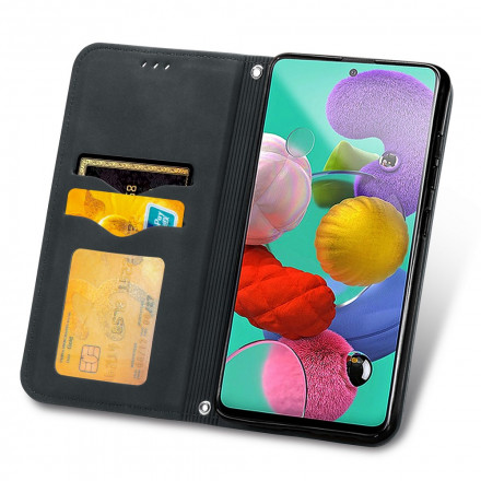 Capa Flip Cover Samsung Galaxy A51 5G Leatherette Vintage Capa Flip Cover Samsung Galaxy A51 5G Leatherette Vintage