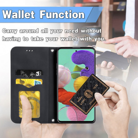 Capa Flip Cover Samsung Galaxy A51 5G Leatherette Vintage Capa Flip Cover Samsung Galaxy A51 5G Leatherette Vintage