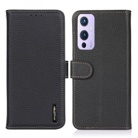 OnePlus 9 Capa de couro Litchi KHAZNEH