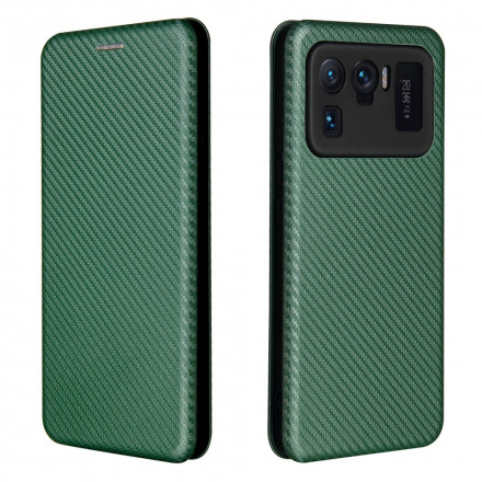 Tampa Viravel Xiaomi Mi 11 Ultra Fibra de Carbono com Suporte de Anel