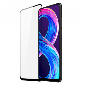 Realme 8 / 8 Pro PelÃcula pelÃcula pelÃcula protectoraaa de ecrã de vidro temperado de contorno preto