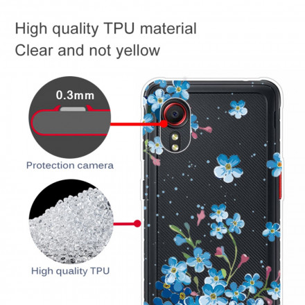 Capa Samsung Galaxy XCover 5 Flores Azuis