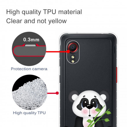 Samsung Galaxy XCover 5 Panda de capa transparente Sad Panda